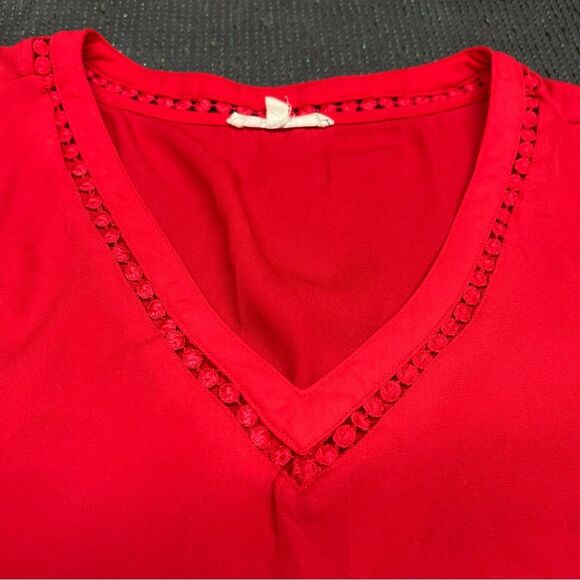 41 Hawthorn Red Sleeveless Blouse Size Small - Picture 3 of 8